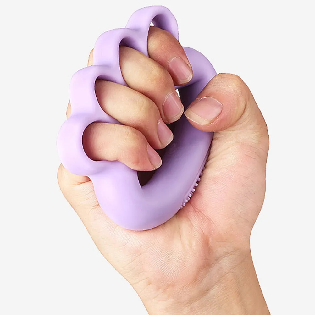 

3 Pcs Hand Strengthener Durable Multi Functional Fitness Equipment Four Finger Design Non Slip Massage Ring