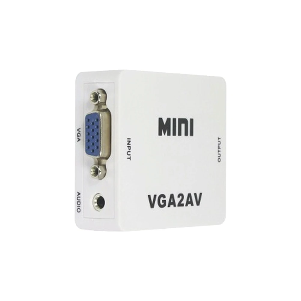 

Mini Vga to Av Rca Converter 1080P Support Pc to Adapter for Business Presentation Video Conference Pal Ntsc