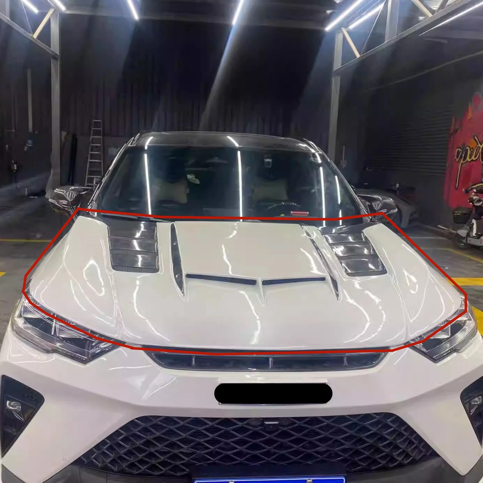 

Body Kit Carbon Fiber Engine Cover Resin Hood for Haval 3rd H6 H6S Convert GT Style Light Weight Bonnet Car Accessories