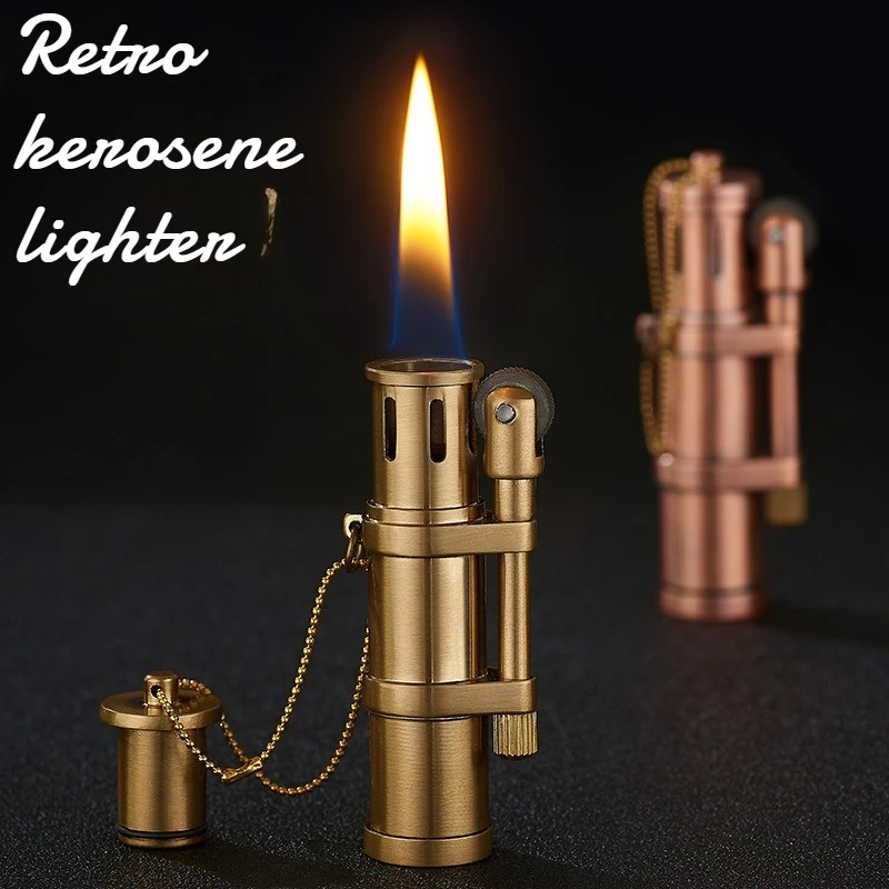 

New Creative Old-fashioned and Retro Lighters Portable Manual Refueling High-end Gift Cigarette Accessories