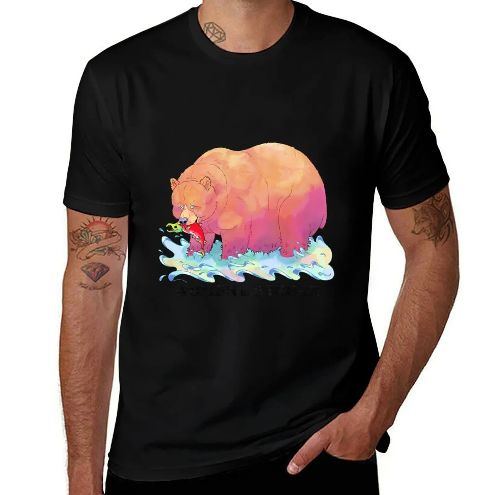 Women In Stream T-Shirt Novelty Print Casual Tee Shirt T-Shirt
