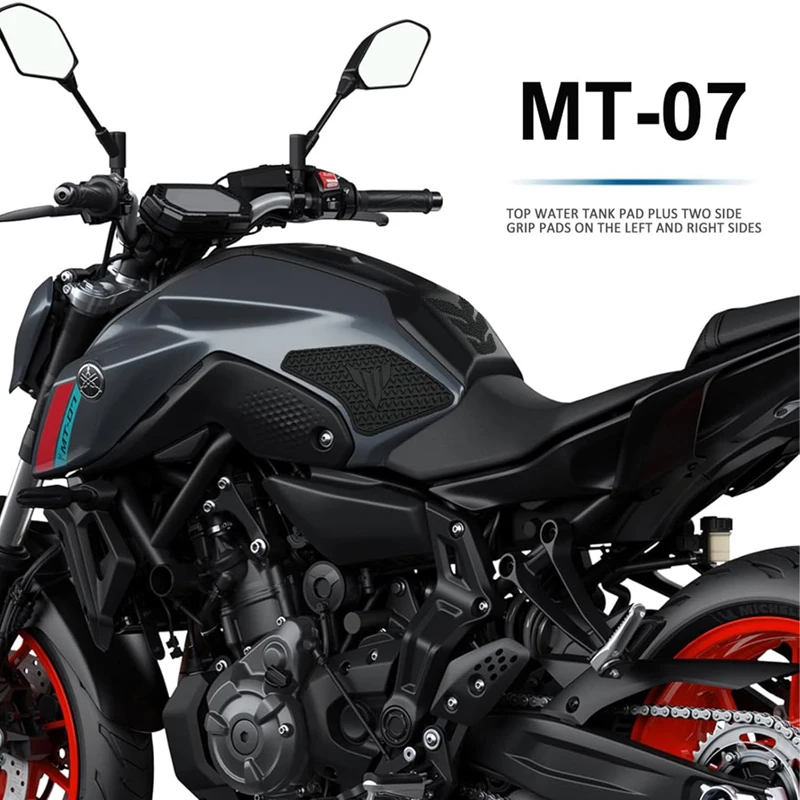 แผ่นกันรอยถังน้ำมันด้านข้างรถมอเตอร์ไซค์ สำหรับ YAMAHA MT07 MT-07 MT 07 2021 2022 2023