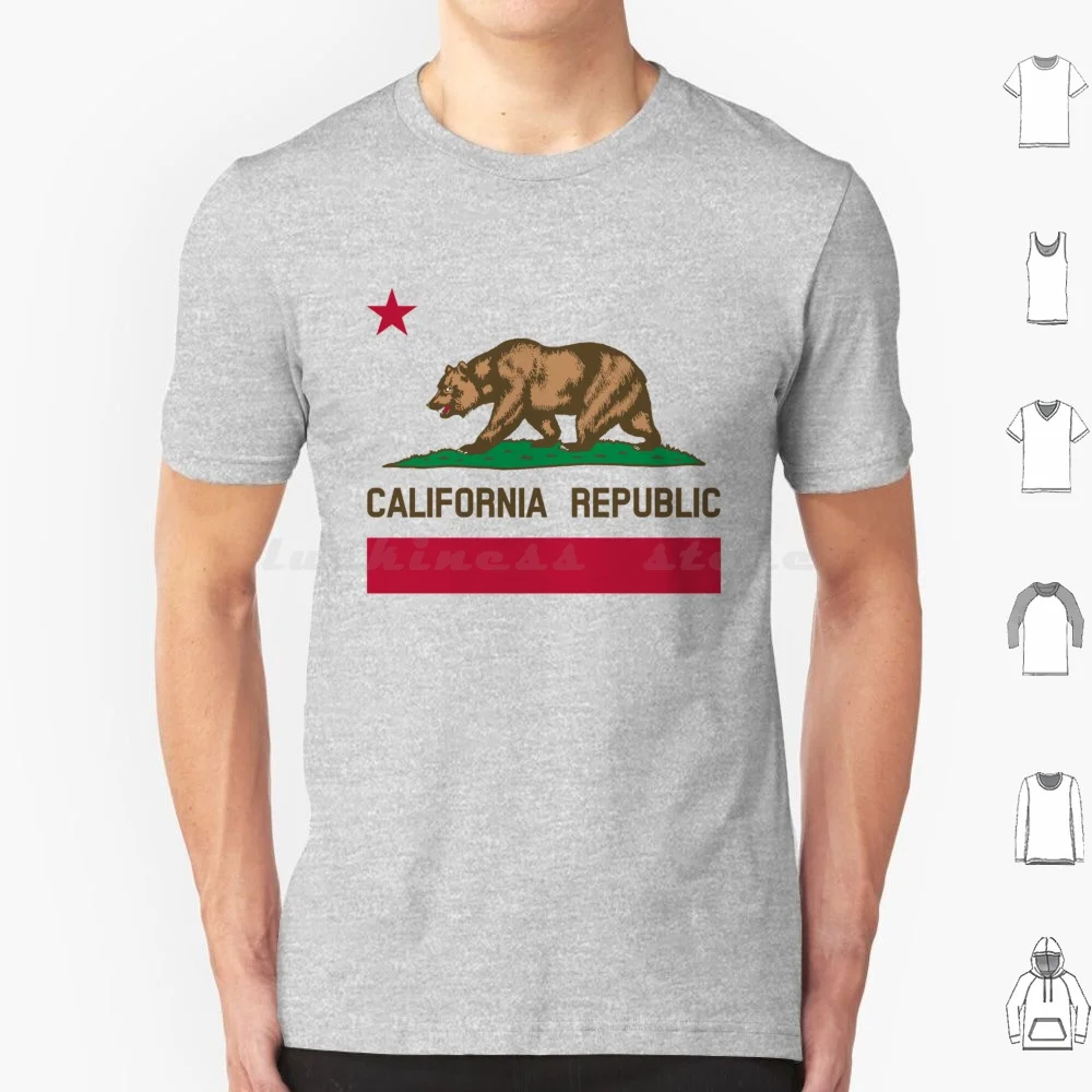 California Republic T Shirt Big Size 100% Cotton Baja California Surf Baja Mexico Surfing Beach Sun Sand Happy 70s Retro Friend