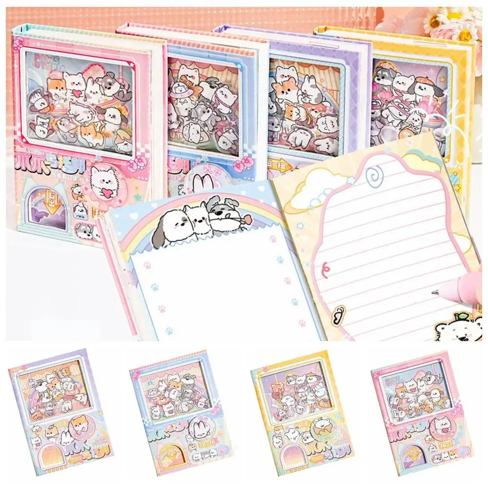 

Decompression Color Inner Page Cartoon Notebook Gashapon Mahines Cute Small Notepad Diary Kawaii Square Writing Pad Office
