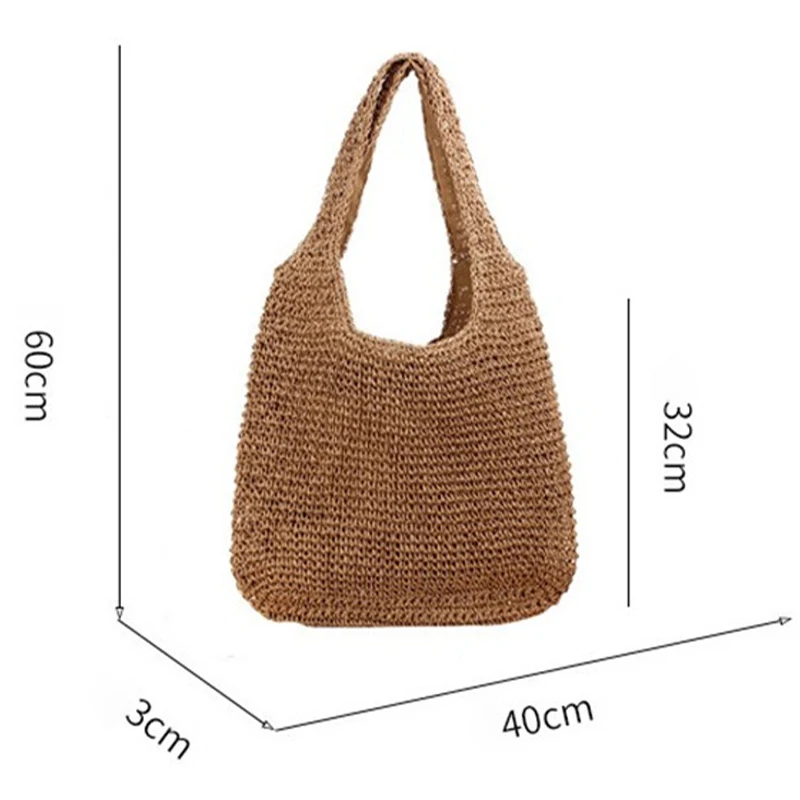 Sac de plage tissé à la main de grande capacité, sac décontracté polyvalent, initié, Sen, été, nouveau