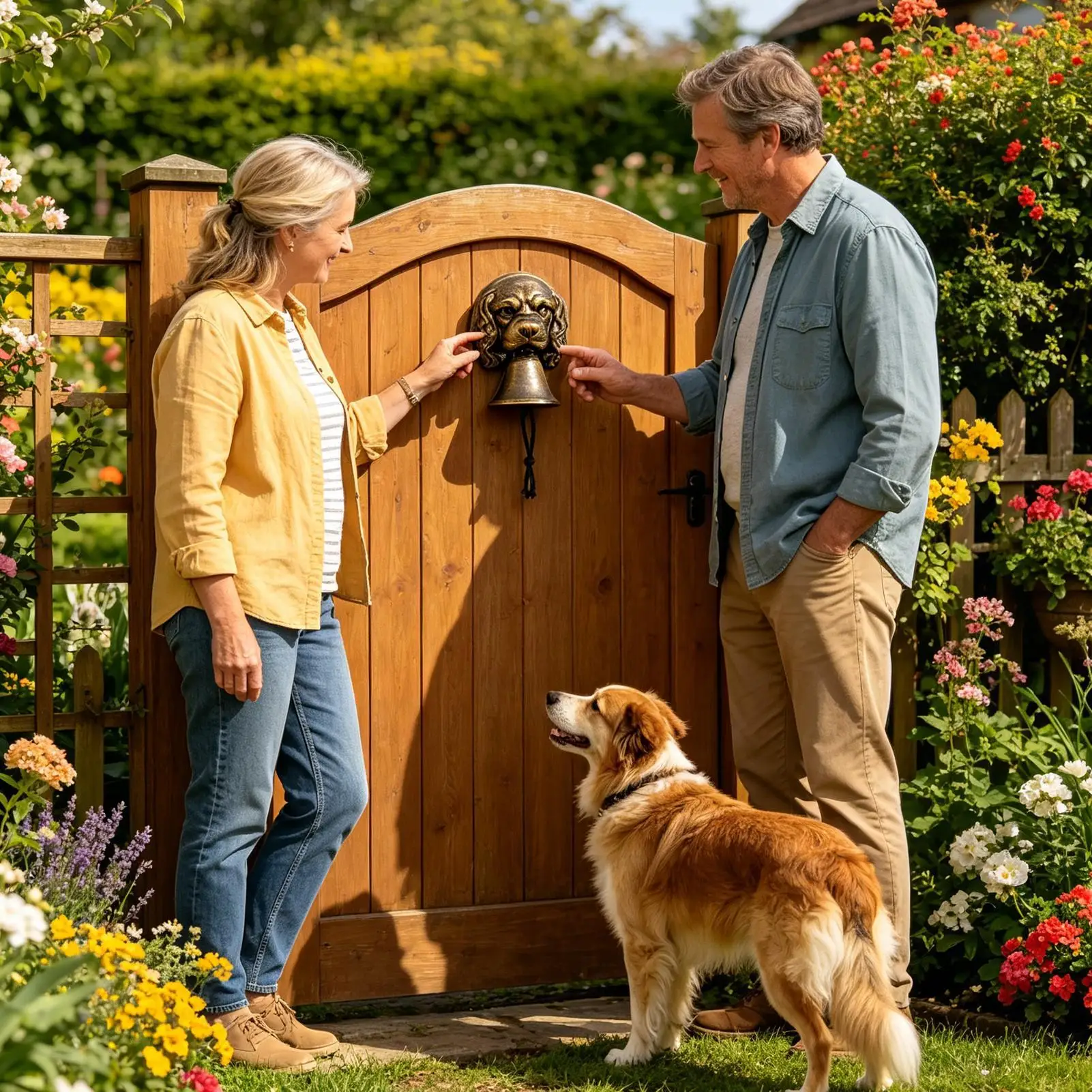Rustic Door Bell Decorative Dog Shape Bell Wall-Mounted Doorbells For Outdoor Garden Porch Front Door Yard Ranch Farm Entryway