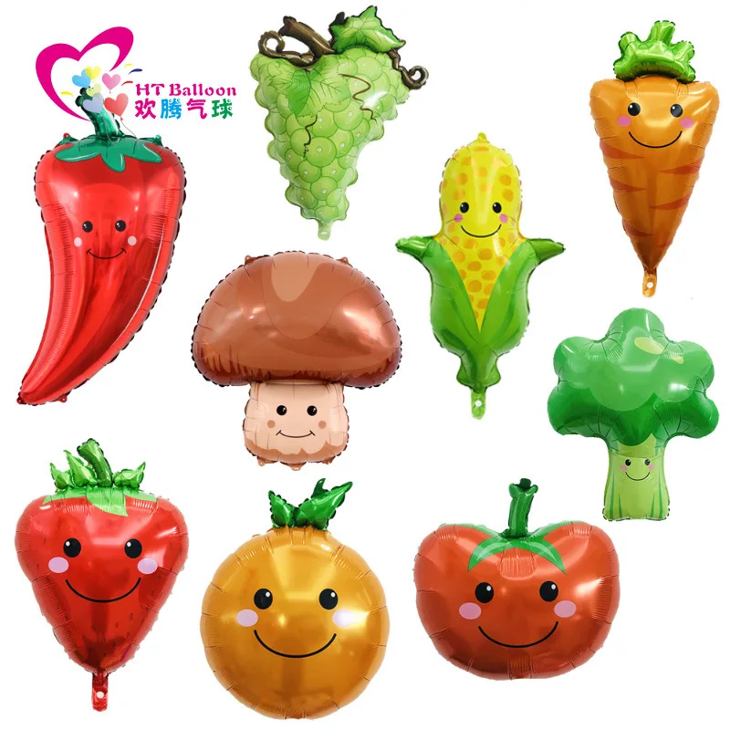 

Modeling Vegetable Aluminum Film Balloon Kindergarten Scene Layout Baby Birthday Party Decoration Fruit Balloon Wholesale