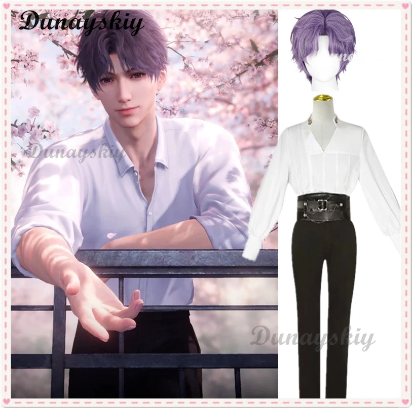 Game Love and Deepspace Cosplay Rafayel Costume Qiyu Wig Cosplay Anime Uniform Shirt Shoes Artist Qi Yu Cosplay Wig Hair Suit