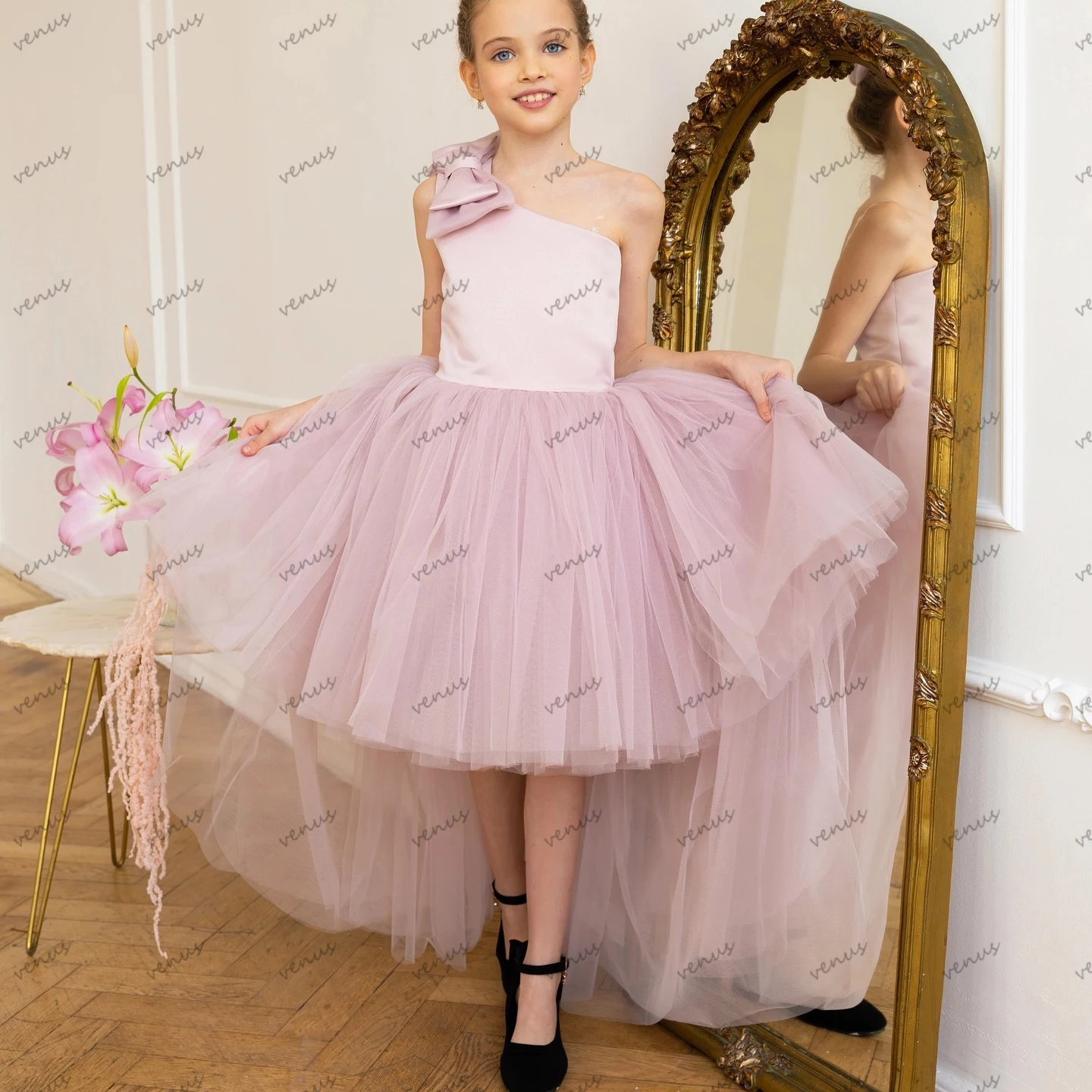 

Graceful Ball Flower Girl Dresses فساتين للمناسبات الخاصة Knee-Length Princess Birthday Dress Customized Vestidos De Novia 2025