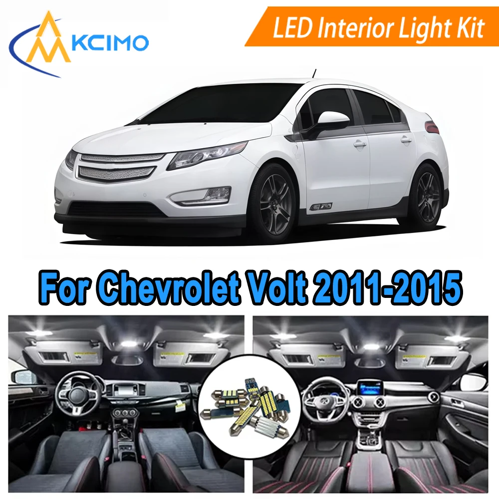 استبدال الضوء الداخلي LED لسيارة شيفروليه فولت (2011-2015) طقم لمبة خريطة قبة الضوء الداخلي الأمامي والخلفي سهل التركيب