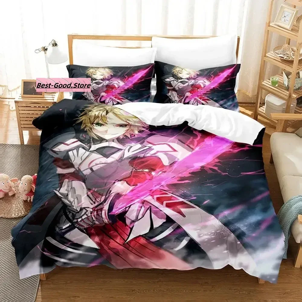 

Kawaii Fate saber Bedding Set Single Twin Full Queen King Size Bed Set Aldult Kid Bedroom Duvetcover Sets 3D Anime Bed Sheet Set