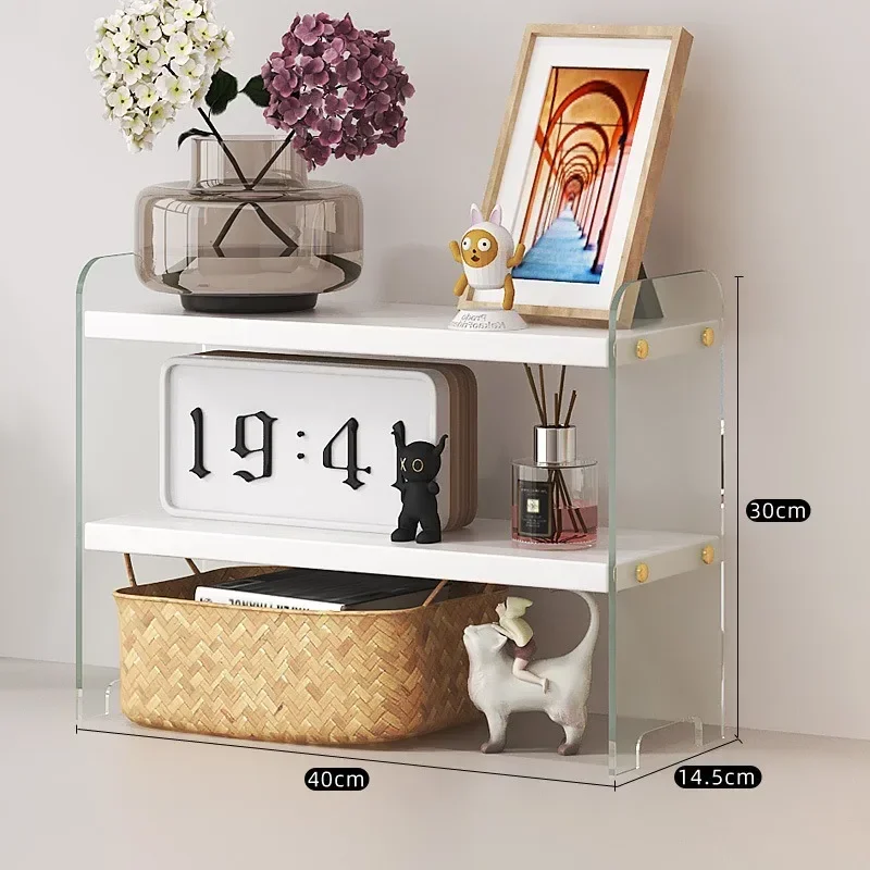 

Многофункциональные полки, двухслойные прозрачные акриловые стойки для компьютеров, офисные аксессуары, держатель для канцелярских принадлежностей