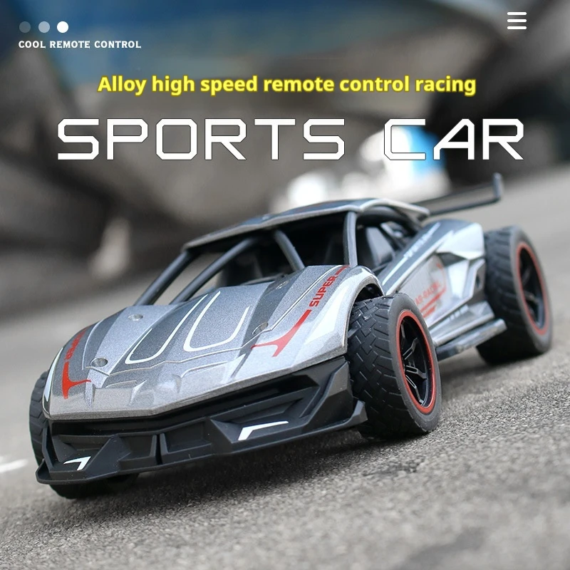 2.4g Alloy Remote Control High Speed Rc Car 1:24 Children'S Off-Road Sports Car Boy Remote Control Car Charging Christmas Gift