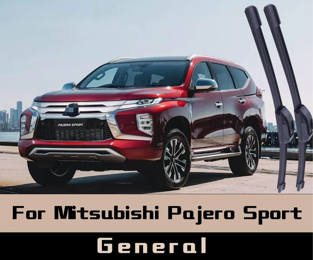 

2 шт. для Mitsubishi Pajero Sport General, передние щетки стеклоочистителя, щетки для лобового стекла, оконные щетки, бескостные передние дворники