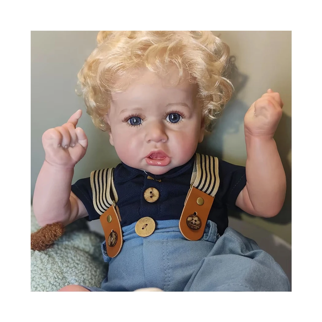 Lifelike Simulation Baby for Birthday Christmas Gift Cute Girl Doll Soft Cuddle Body Toy Figurine Reborn Doll 45Cm