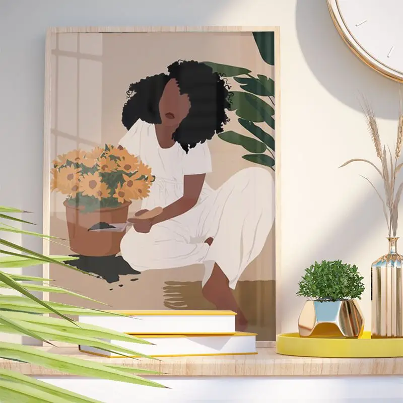 

GATYZTORY Oil Painting By Numbers Girl Illustration DIY Coloring By Numbers HandPainted Unique Gift Home Decoration