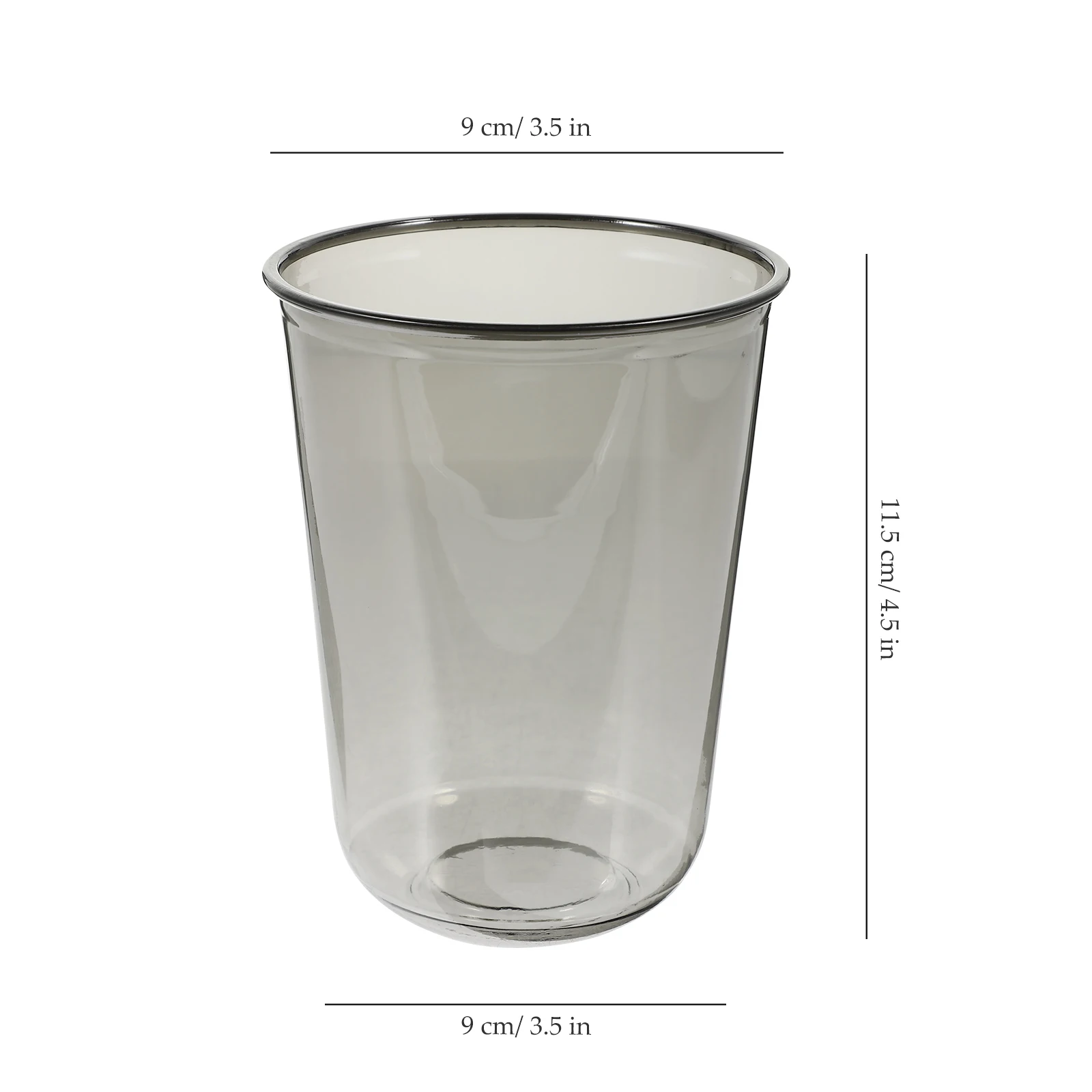 

50 Pcs 500ml Black Transparent PET Coffee Tea Cups Disposable Fruit Juice Milk Set Clear Plastic U Shaped Smooth Edge Portable