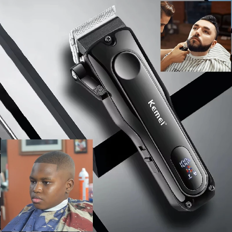 Kemei 5082 Full Metal Professional Hair Trimmer For Men Rechargeable Beard Hair Clipper Electric Hair Cutting Machine Precision