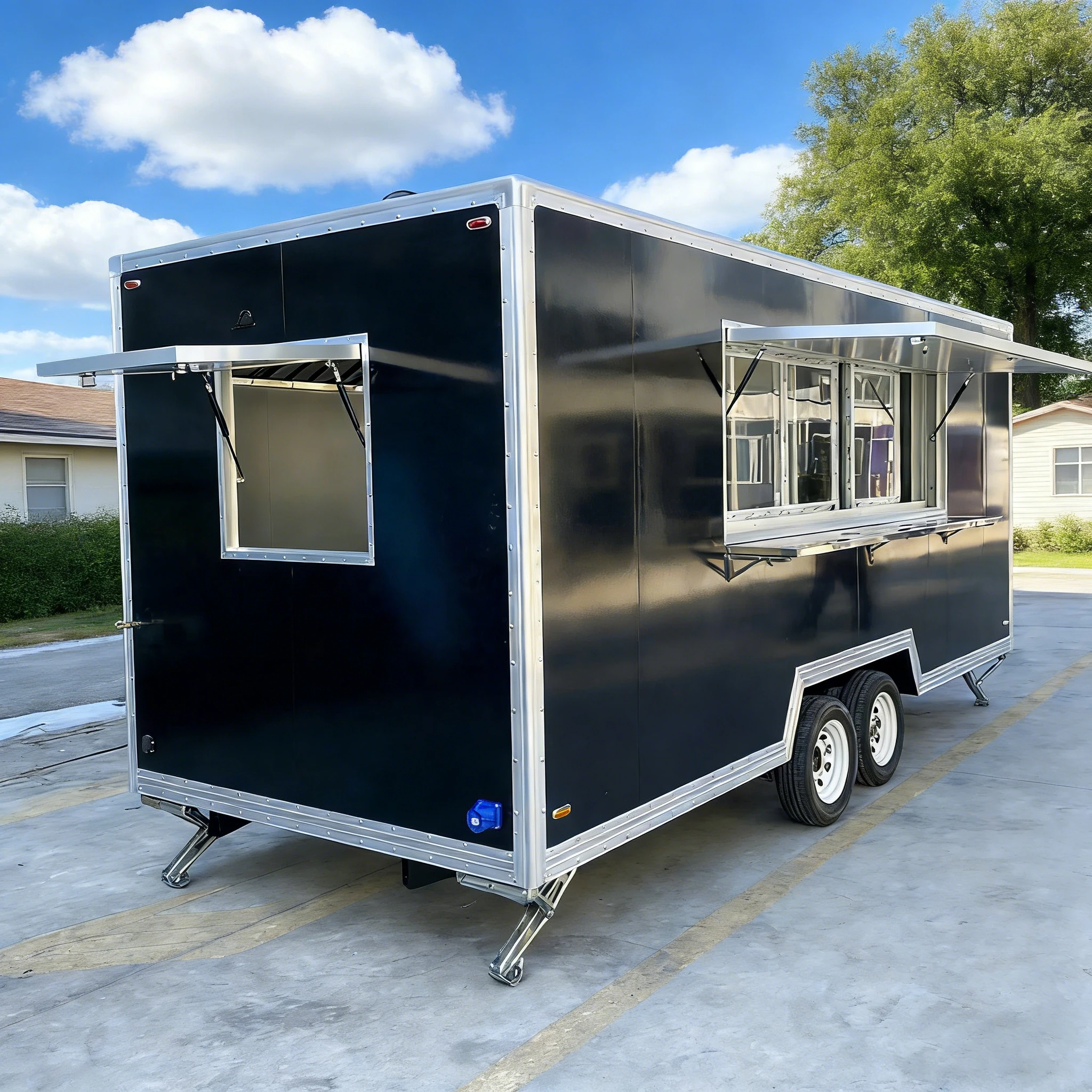 

Мобильная уличная кухня на заказ, фудтрак, прицеп-ресторан, тележка для фастфуда, киоск, фургон для барбекю