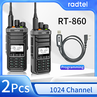 2pcs Radtel RT-860 Walkie Talkie, UHF VHF Dual Band Amateur Ham Radio , SSB AM FM RX 1024 Channels Copy Frequency