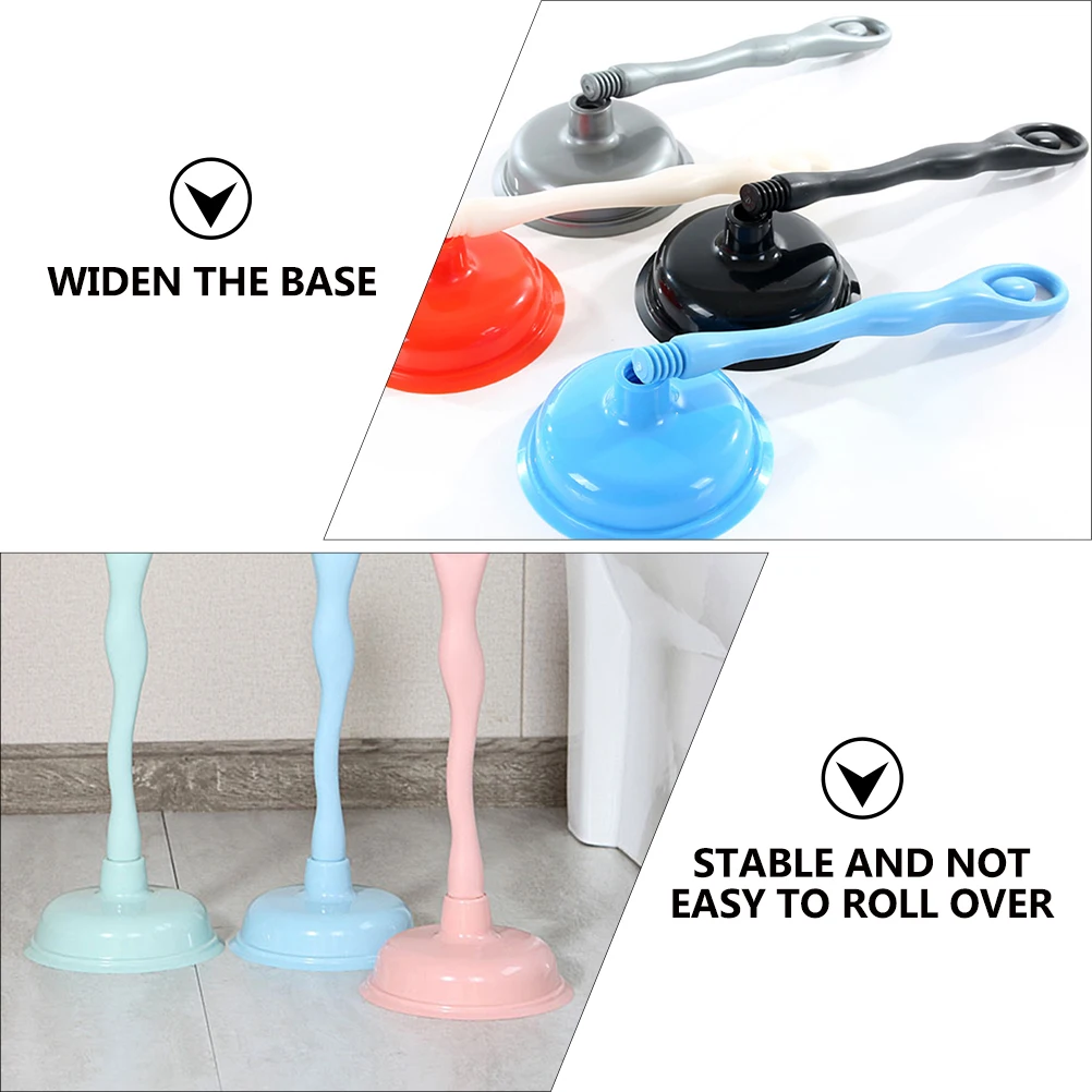 

1pc Household Toilet Plunger Strong Pp Material Sewer Unclogging Tool Ergonomic Handle For Bathroom Kitchen Sink Drain