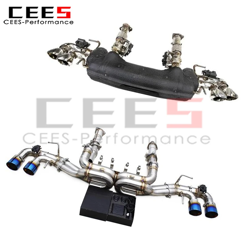 

cees Straight Downpipe Catback for Chevrolet CORVETTE C8 6.2L 2019-2025 SUS304 Pipe Valvetronic Exhaust System with Control