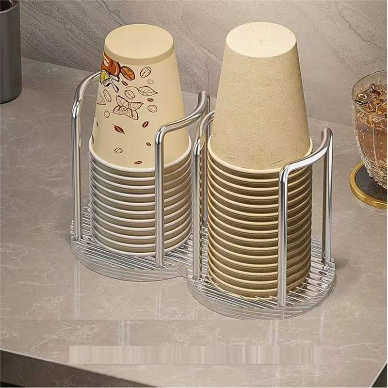 Paper Cup Dispenser Cup Holder Cup Organizer Storage Party Cup Dispenser Mouthwash Rinsing Cup Storage Holder,23x13cm B