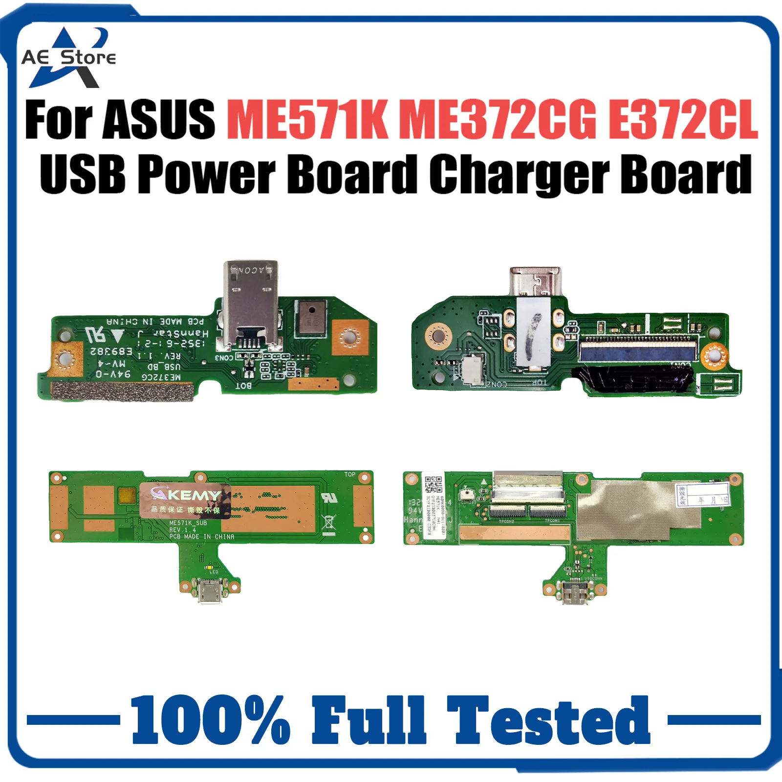 

For ASUS ME571K ME372CG E372CL Laptop USB Power Board Charger Board 14010-00330800 100% Tested Fast Ship