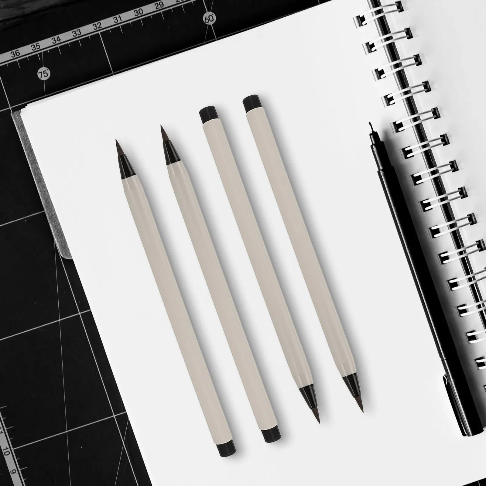 3Pcs Sturdy Refillable Maobi Brush Set Professional Calligraphy Writing Brush for Beginners Students Artists Adults Kids