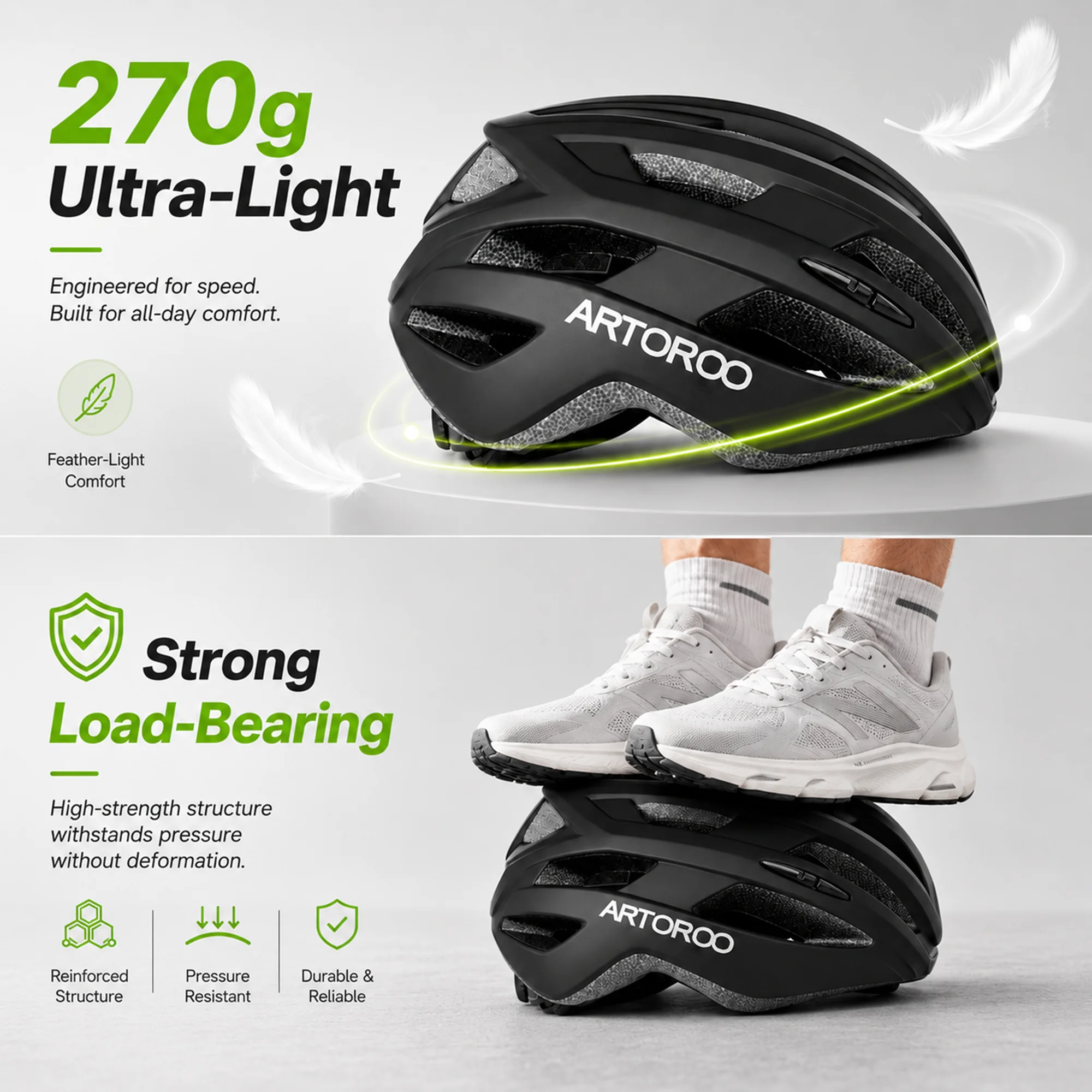 ARTOROO  XXL Bicycle Helmet Adjustable 61-65cm XL Extra Large Bike Helmet For Road Mountain Cycling Men and Women
