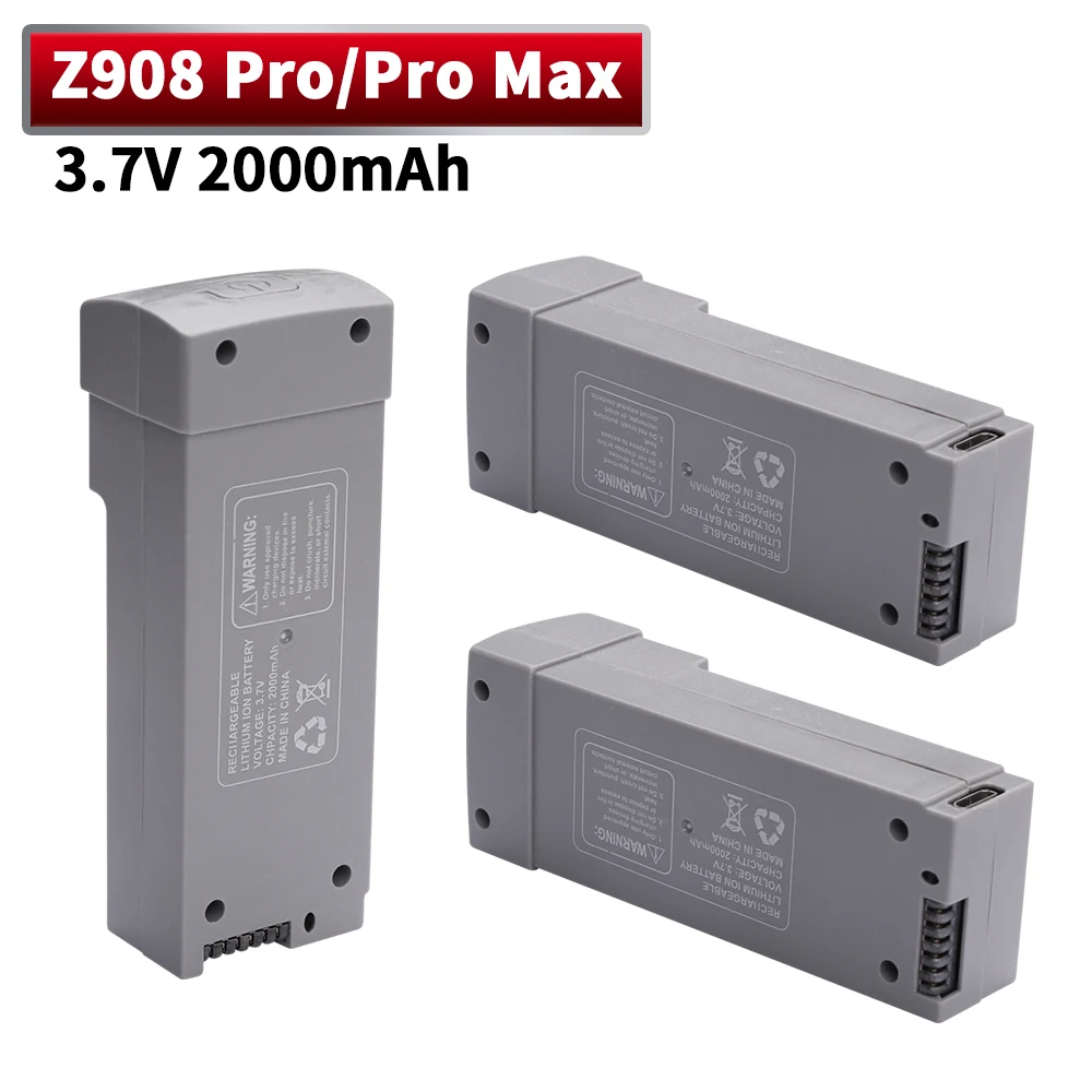

Оригинальная перезаряжаемая батарея 3,7 В Z908 2000 мАч для Z908 Pro MAX RC Drone Lipo аккумуляторы аксессуары для квадрокоптера