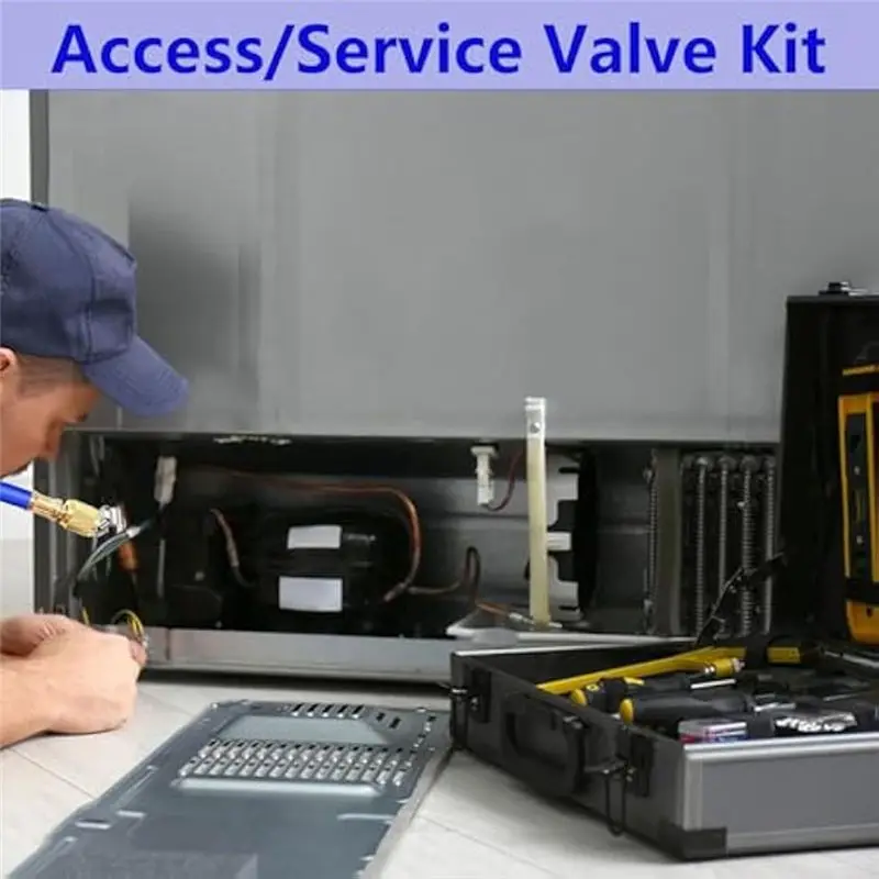 Professional 30Pcs Access Service Valve,Refrigerator Access Valves Kit, Stem Core AC Refrigeration Service Valve