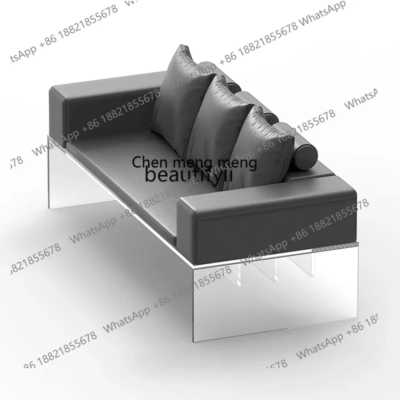 

New style Sofa Leather Modern Italian Suspension Italian Minimalist Combination Top Layer Cowhide ss 7304