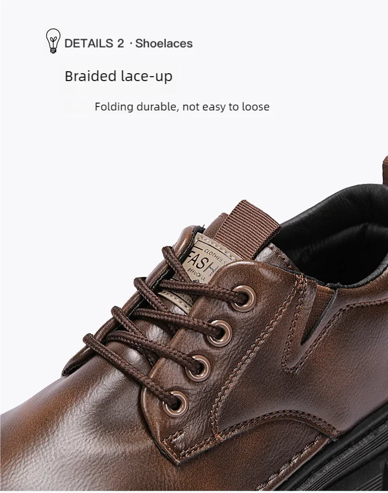 Herren-Freizeitschuhe, Vier-Jahreszeiten-Handarbeit, bequeme Outdoor-Arbeitsschuhe, modische Joker-Jugend-Trendschuhe, Business-Party-Lederschuhe – Detail 7