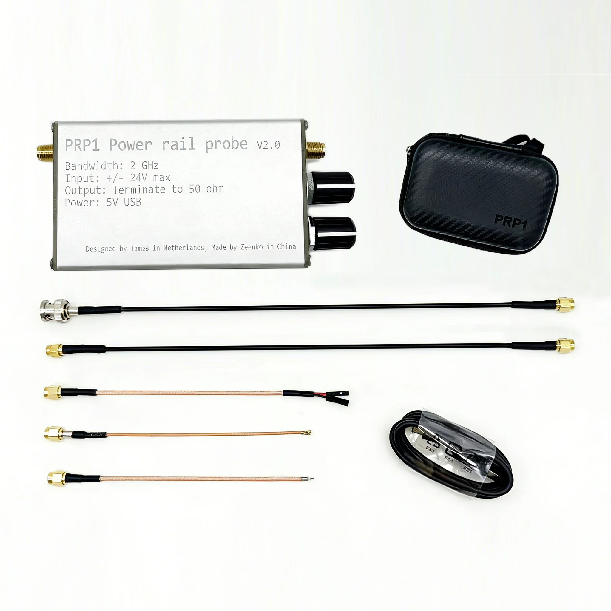 PRP1 Power Rail Probe V2.0 2GHz Low-Noise Ripple & Transient Measurement Probe High-Bandwidth DC Power Rail Probe
