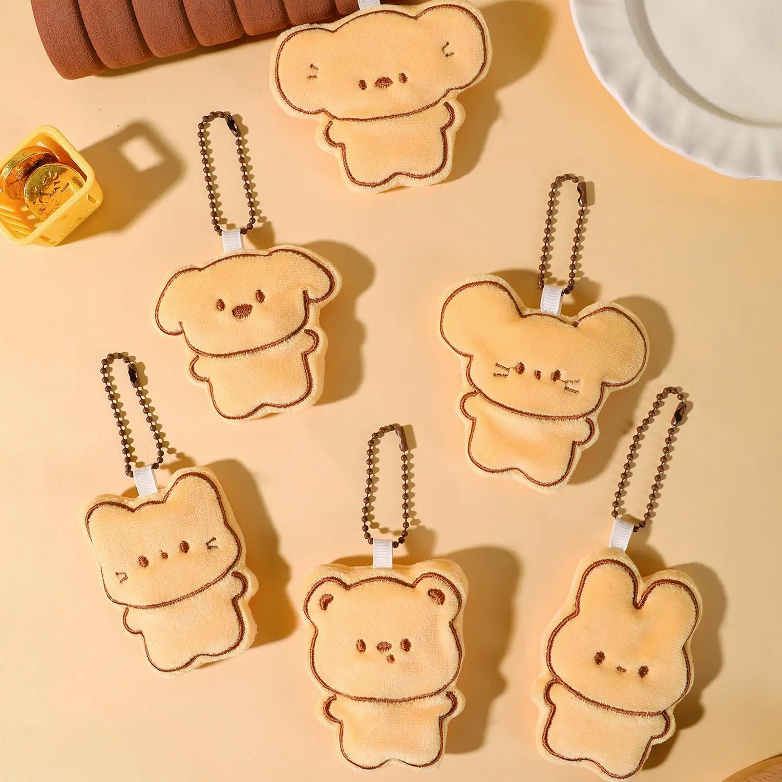 Plush Bag Charm 2 Pieces Animal Wallet Pendants Portable Bag Pendant For Kids Teens Adults Backpacks Wallets Students Collectors