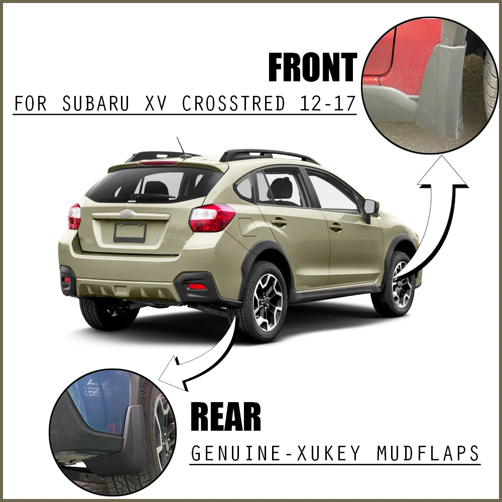 Set Molded Mud Flaps For Subaru XV Crosstrek 2013 - 2017 Mudflaps Splash Guards Flap Mudguards Fender Front Rear 2014 2015 2016