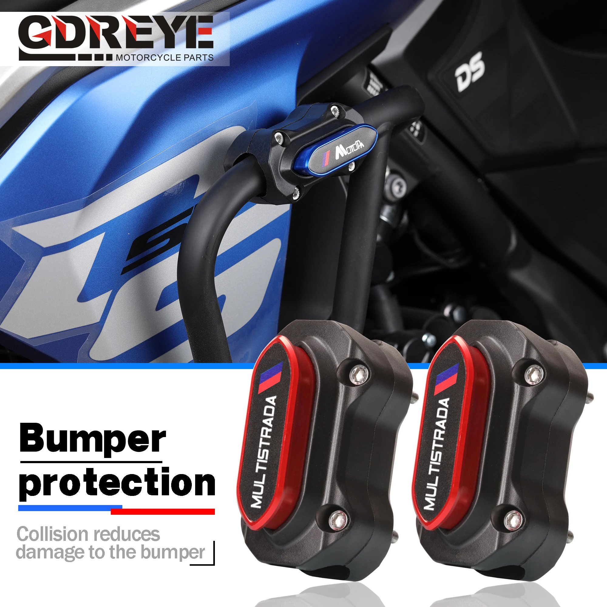 Protector de motor para DUCATI Multistrada, protección de parachoques, bloque de choque decorativo, 950, 1100, 1200, 1260S, 1200