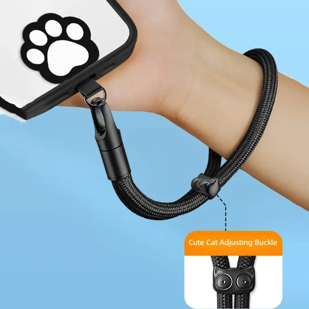 Adjustable Cat Paw Phone Strap Detachable Anti Lost Mobile Phone Lanyard High-end Hanging Rope Phone Wrist Strap Lanyard Patch