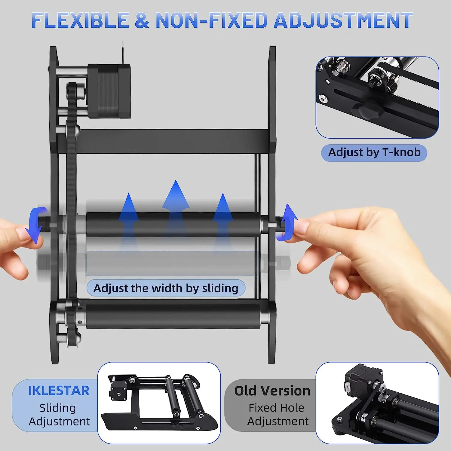 Yofuly Roller putar CNC rotasi 360 °, modul putar sumbu Y untuk pengukir Laser 3D, mesin ukir Laser CNC