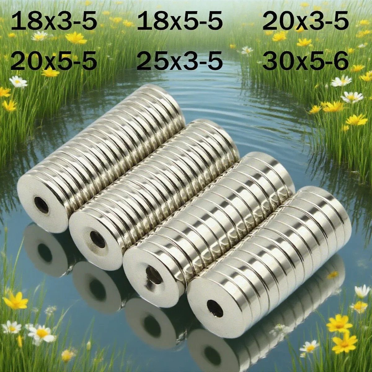 

Powerful Neodymium Magnet Round Super Strong Magnets N35 with holes NdfeB Permanent Magnetic imanes Refrigerator Magnet 30X5-6
