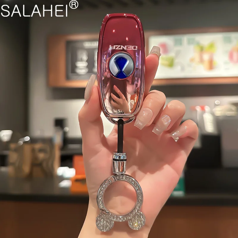 موضة بولي TPU سيارة الذكية مفتاح بعيد غطاء حامي حامل شل حقيبة المفاتيح ملحقات ل BYD Denza D9 DM-i 2022 2023 N7 N8