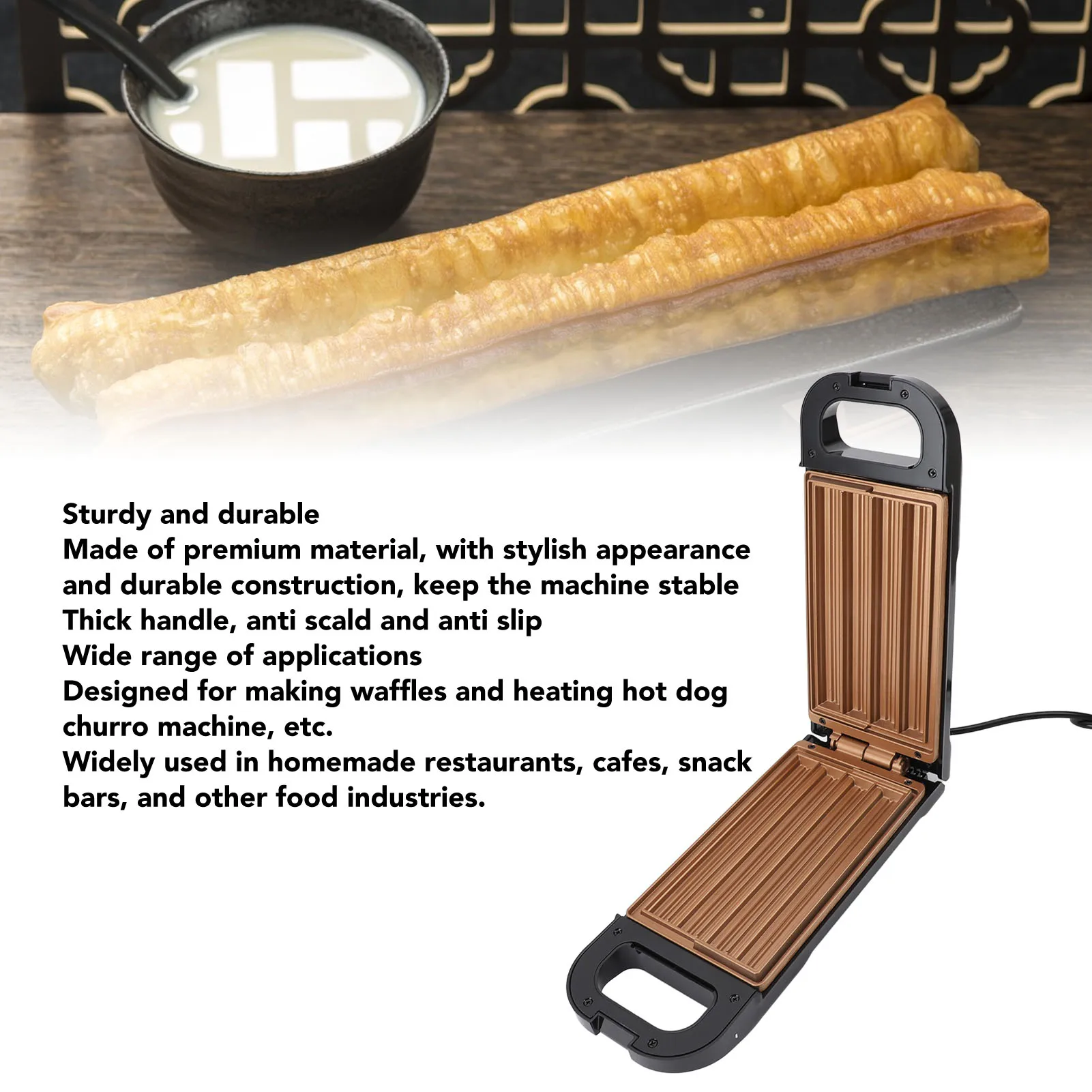 electric-churro-maker-machine-850w-double-sided-heating-nonstick-easy-cleaning-multifunction-churro-maker-for-waffle-stick