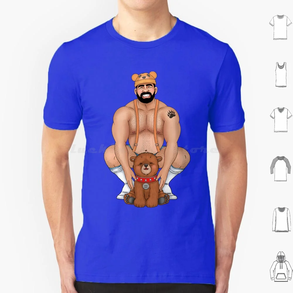 Daddy Bear T Shirt Big Size 100% Cotton Barebeef Bears Bear Woof Pride Grrr Men Cute Bearart Bearpride Bearflag Growlr Yaoi