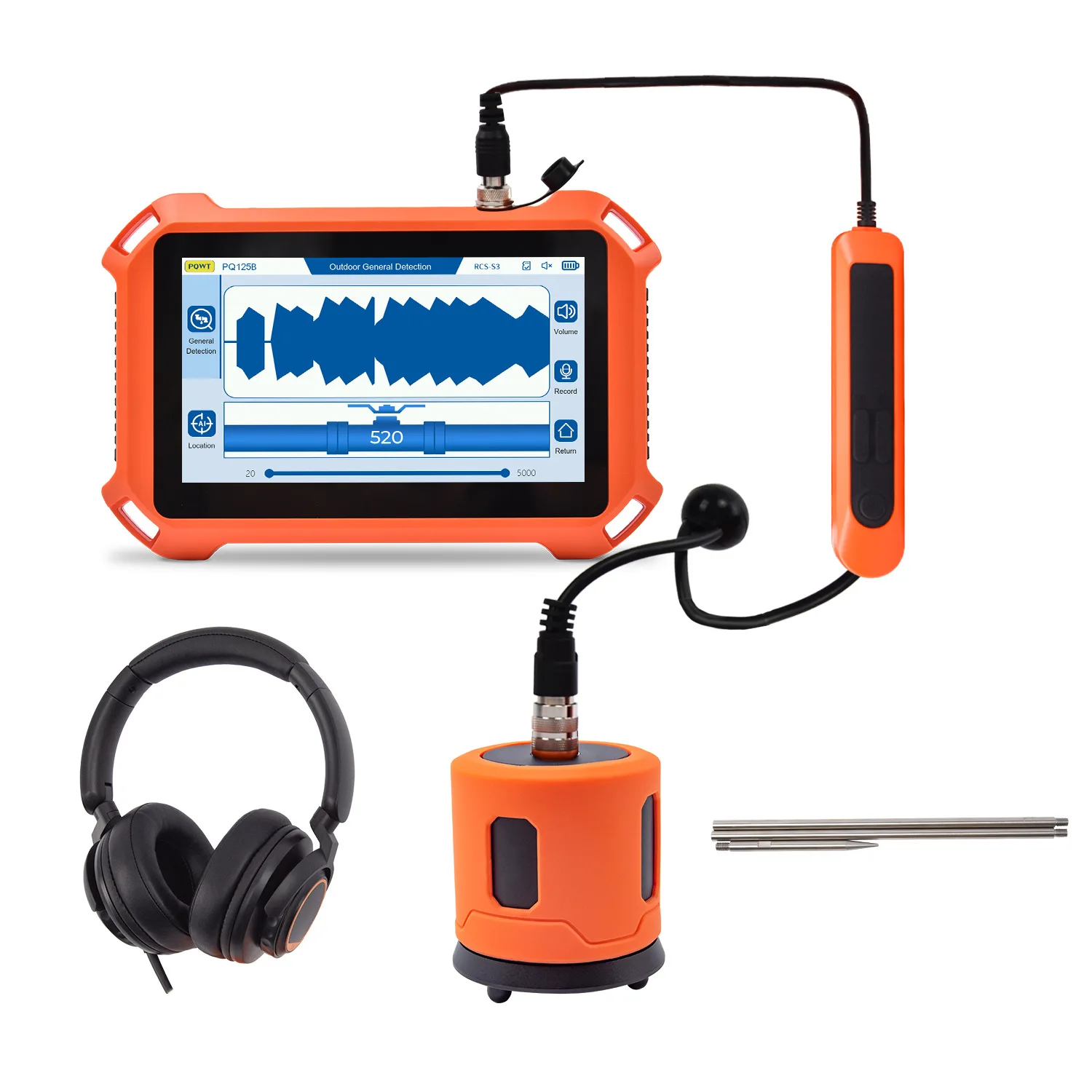 Portable High Accuracy 5V Water Leak Detector PQ125B for Municipal Water Pipelines Fire