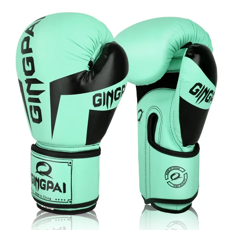 Professional Boxing Gloves PU Leather Muay Thai Guantes Boxeo Sanda Free Fight MMA Kick Boxing Training Glove for Men Women Kids