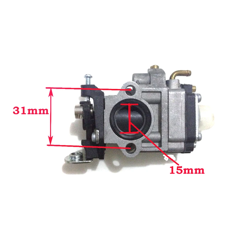 15mm Carburetor Kit for Brushcutter 43cc 49cc 52cc Brush Cutter Debarker Chainsaw Motorcycle Accessories Carburetors Parts