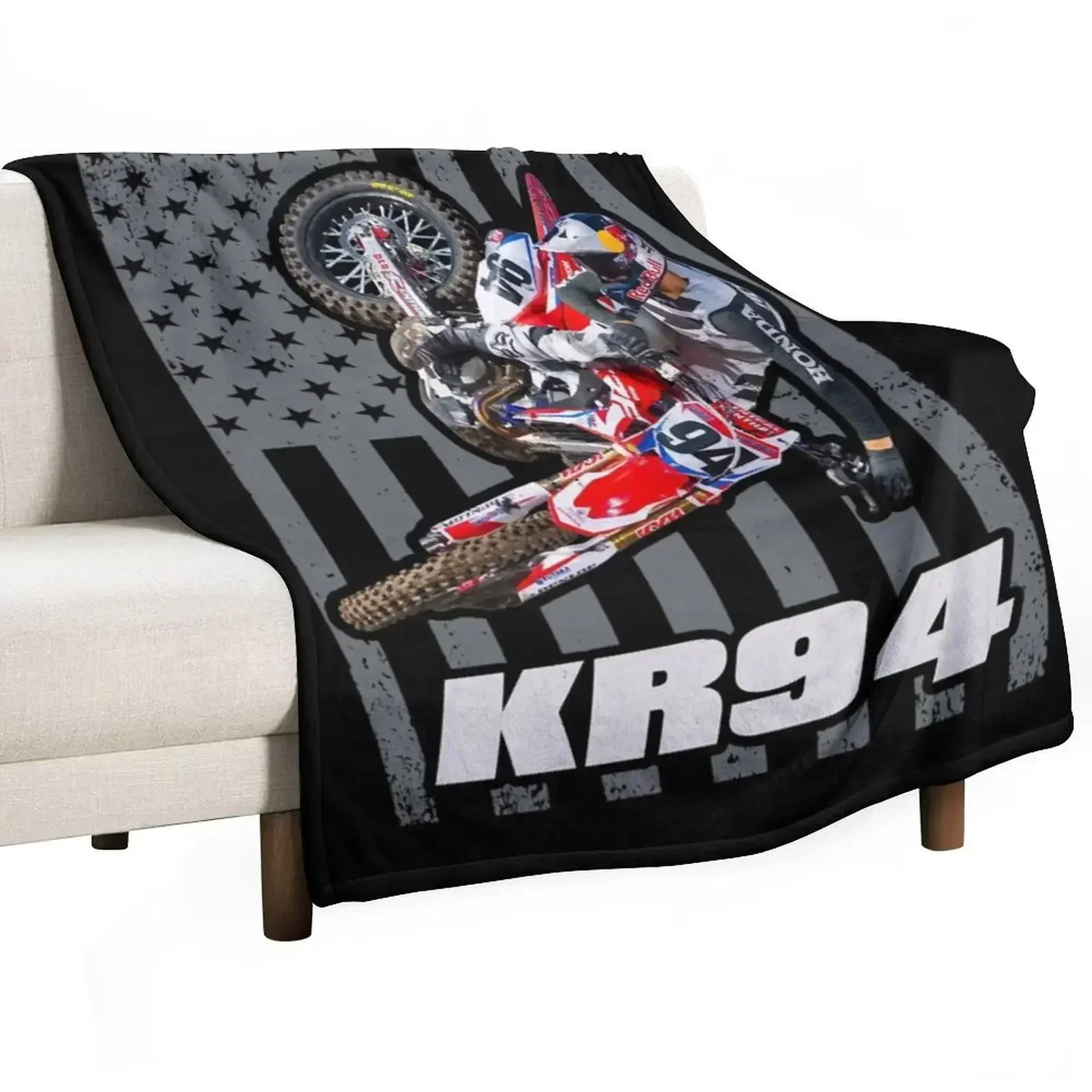 

Ken Roczen KR94 American Flag 450 94 USA Supercross Champion Throw Blanket Hairys Multi-Purpose Blankets