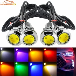4PCS Auto DRL12V Led Eagle Eye Silver Shell Bulb DayTime Running Turn Signal Lights 18mm Backup Reversing Parking Lamp Fog Light