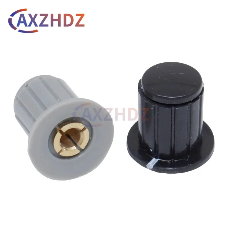 5PCS/Lot Black Grey Potentiometer Knob Adjustable 4mm Insert Dia. Wirewound Potentiometer Cap WXD3-13 WXD3-12 3590S